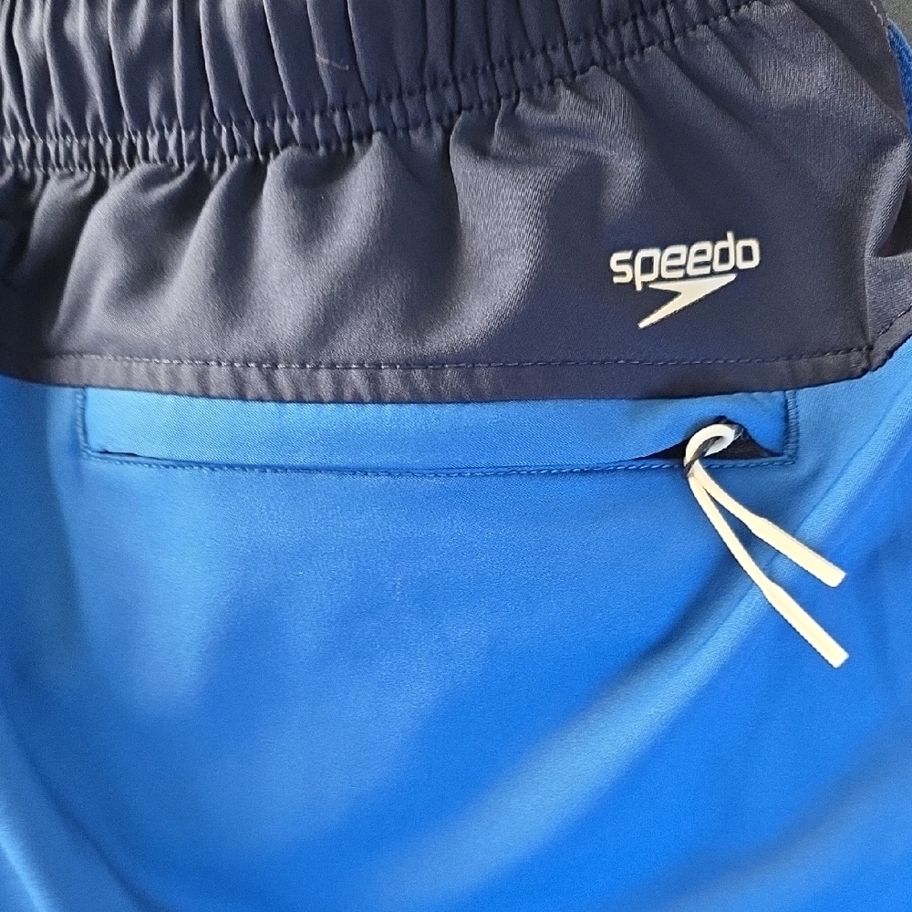 🌊 Speedo Men's Navy + Blue Swim Trunks - Picture 7 of 9